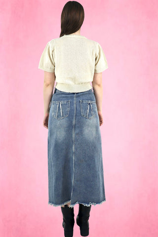 Short sleeve knit Ribbon crop Top