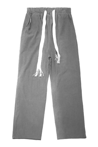 Thick Drawstring Corduroy Pants
