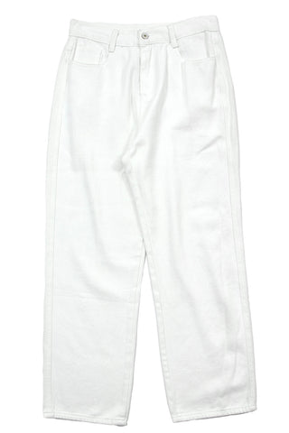 White long denim pants