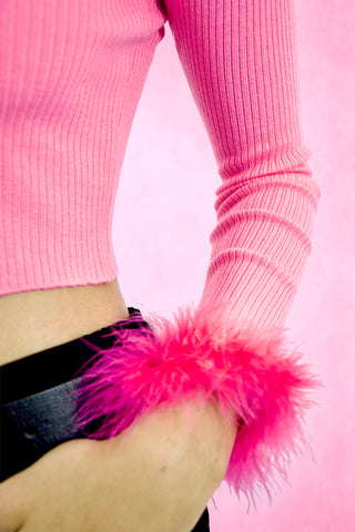 Feather trim Cardigan