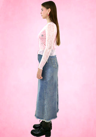 Polka Dot Button-Down sheer Cardigan
