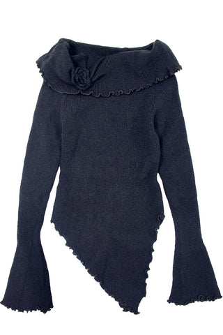 Flower Off Shoulder Sweater