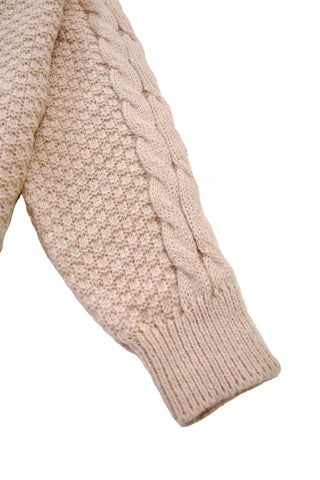 Cable Knit  V-Neck Cropped Cardigan