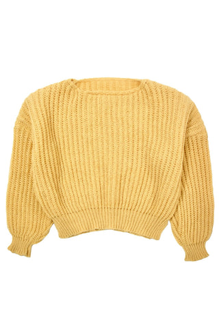 Boat Neck Cropped Pullover Sweater