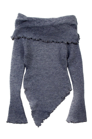 Flower Off Shoulder Sweater