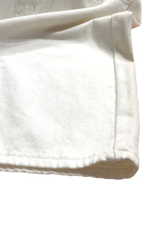 White denim jorts