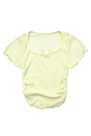 Butterfly sheer crop top