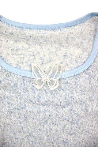 Butterfly sheer crop top