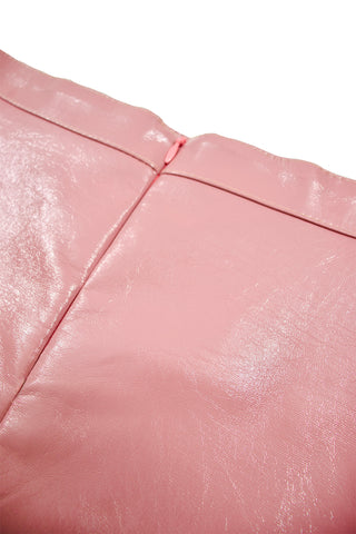 Patent mini Skirt