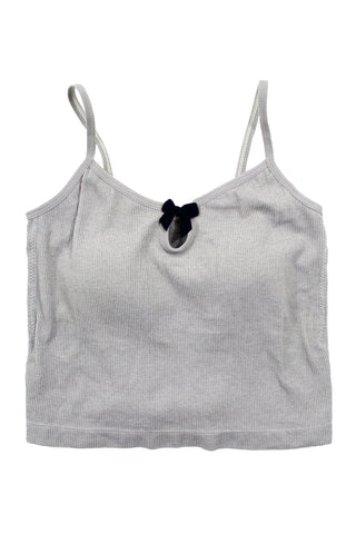 Ribbon padded crop top