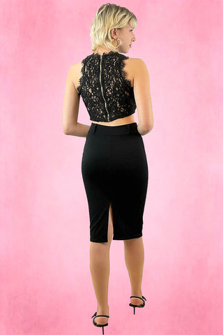 High-Waisted midi Skirt