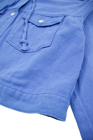 Cropped Hooded Denim Jacket