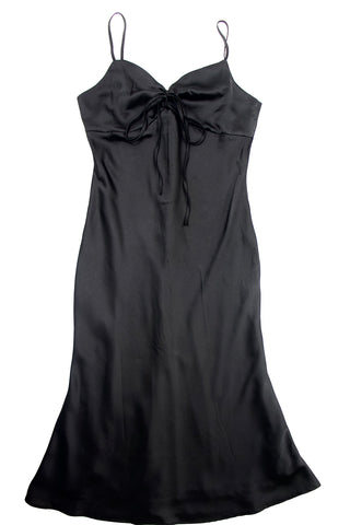 Ribbon Satin Midi Dress