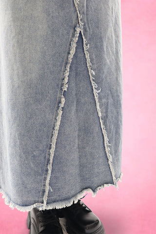 Maxi triangle Denim Skirt