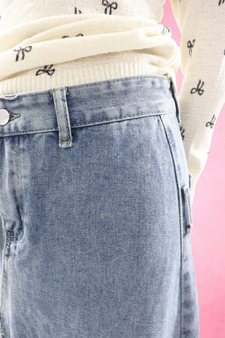 Maxi triangle Denim Skirt