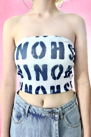Graphic Pattern Tube Top