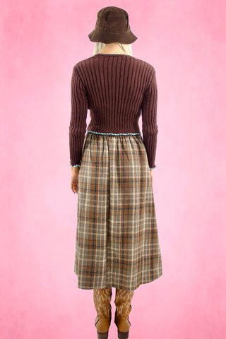 Ribbed Knit Contrast Trim Cardigan