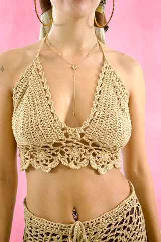 Crochet Halter Bra top