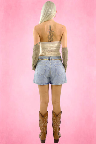Studded Cross Tube Top Set