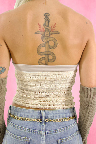 Studded Cross Tube Top Set