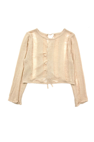 Distressed Knit Top
