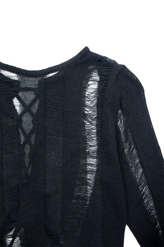 Distressed Knit Top