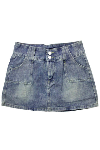 Front pocket Denim Mini Skirt