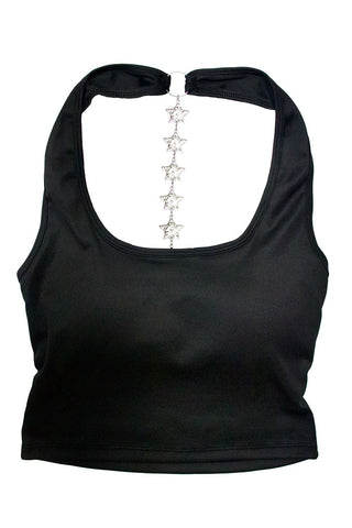 Silver Star Racerback Padded Crop Top