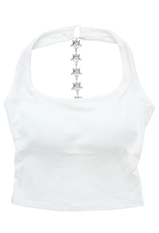 Silver Star Racerback Padded Crop Top