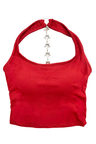 Silver Star Racerback Padded Crop Top