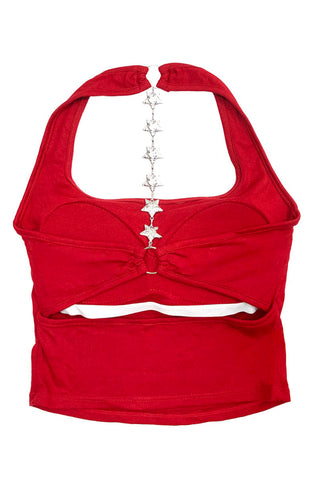 Silver Star Racerback Padded Crop Top