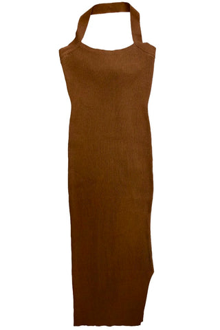 Halter Neck Sheath midi Dress