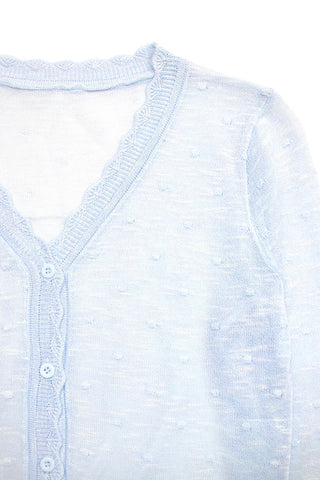 Polka Dot Button-Down sheer Cardigan