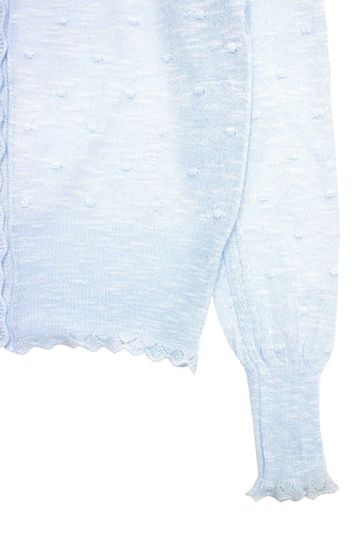 Polka Dot Button-Down sheer Cardigan