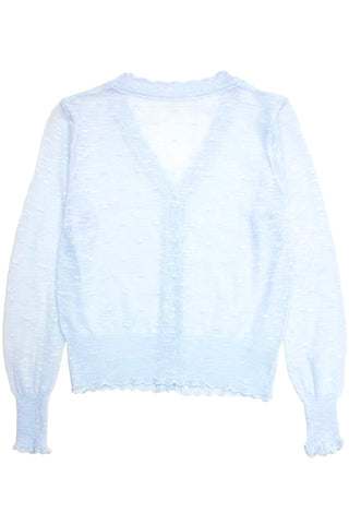 Polka Dot Button-Down sheer Cardigan