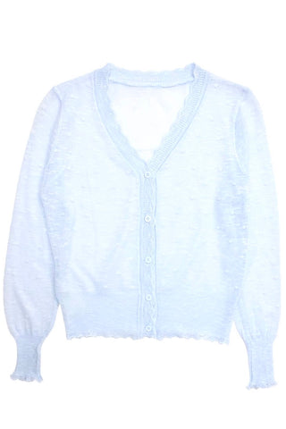Polka Dot Button-Down sheer Cardigan