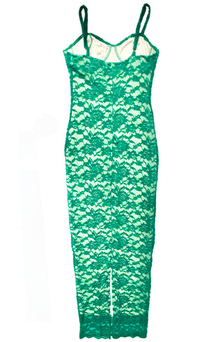 Floral Lace Form-Fitting Maxi Dress