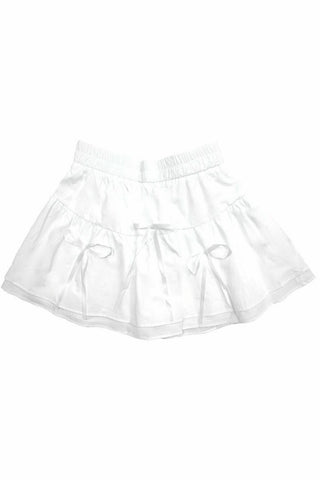 ribbon Layered Flare Mini Skirt