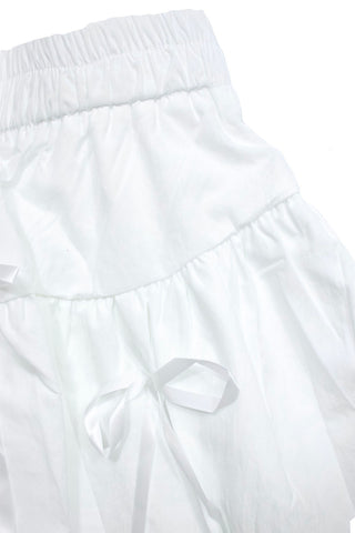 ribbon Layered Flare Mini Skirt