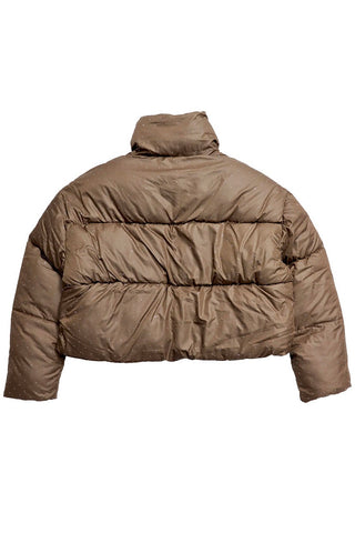 High Neck Rhinestone Puffer Jacket