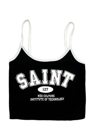 Saint Text Crop Top