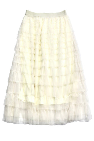 Layered Ruffle Flare long skirt