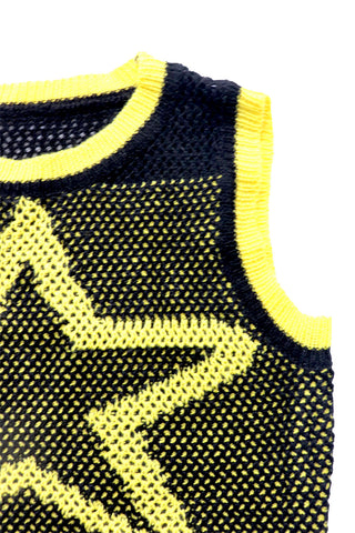Star Motif Crochet Crop Tank Top