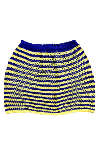 Crochet Sheer stripe Mini Skirt