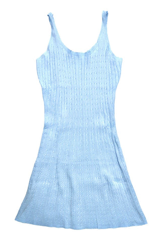 cable knit flare mini dress