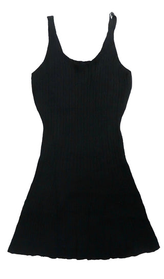 cable knit flare mini dress