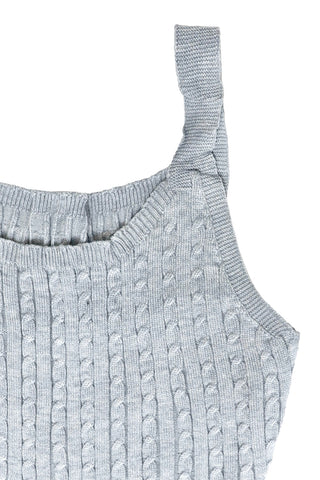 cable knit flare mini dress
