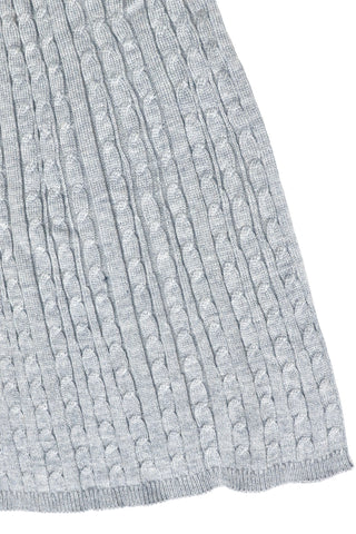 cable knit flare mini dress